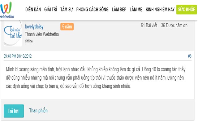 Thông Xoang Tán Webtretho Thông Xoang Tán Webtretho
