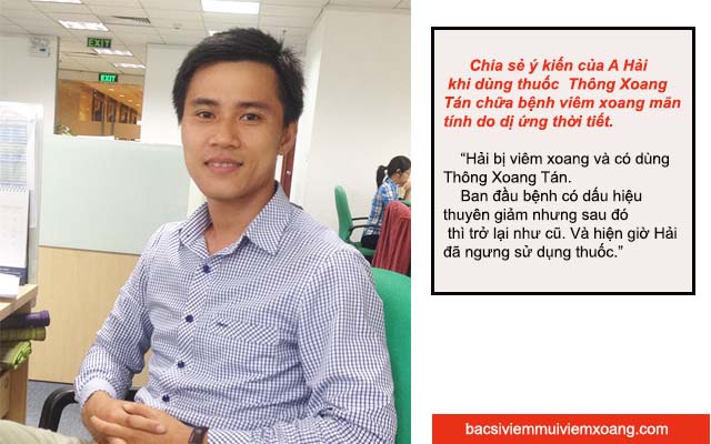 uống thông xoang tán không khỏi Ý kiến chia sẻ về Thông Xoang Tán