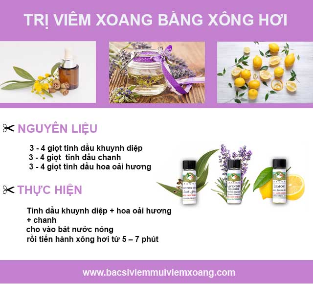 Bài thuốc dân gian trị viêm xoang từ dầu khuynh diệp + chanh + hoa oải hương