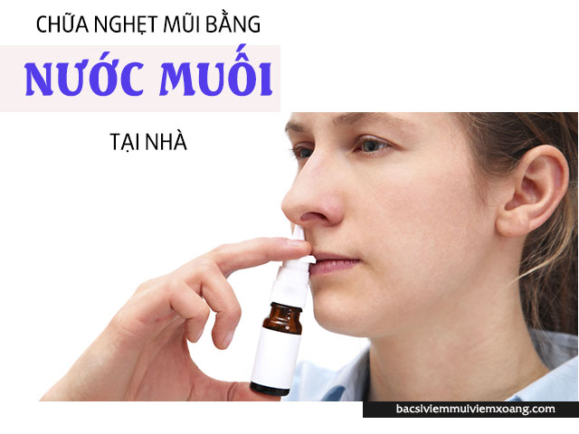 Giảm nghẹt mũi viêm xoang bằng nước muối sinh lý