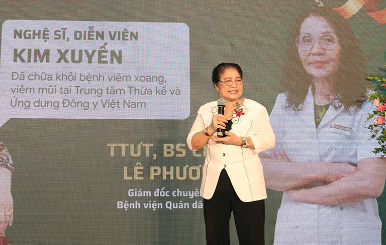 Nghệ sĩ Kim Xuyến đã chữa khỏi viêm xoang nhờ bác sĩ Lê Phương và bài thuốc nam Quân dân 102 Nghệ sĩ Kim Xuyến đã chữa khỏi viêm xoang nhờ bác sĩ Lê Phương và bài thuốc nam Quân dân 102