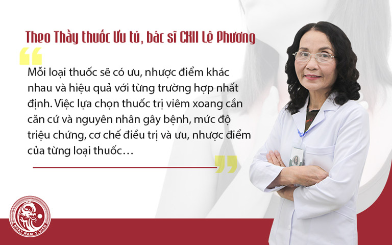 Bác sĩ Lê Phương chia sẻ về nguyên tắc khi dùng thuốc trị viêm xoang