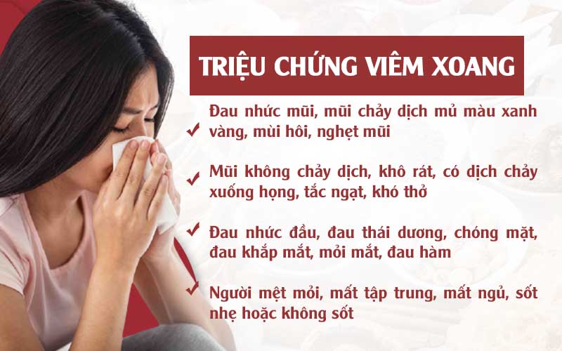 Các triệu chứng khó chịu của bệnh viêm xoang