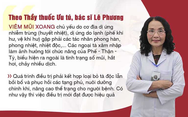 Nguyên tắc điều trị bệnh viêm xoang